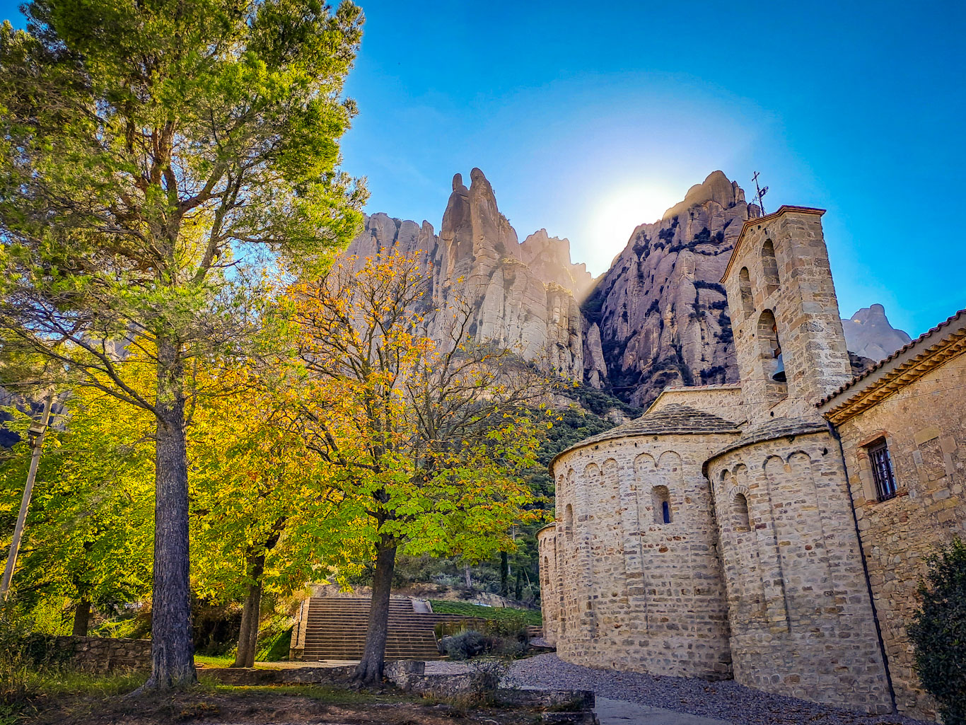 Scenic Montserrat mountain view on Private Tour